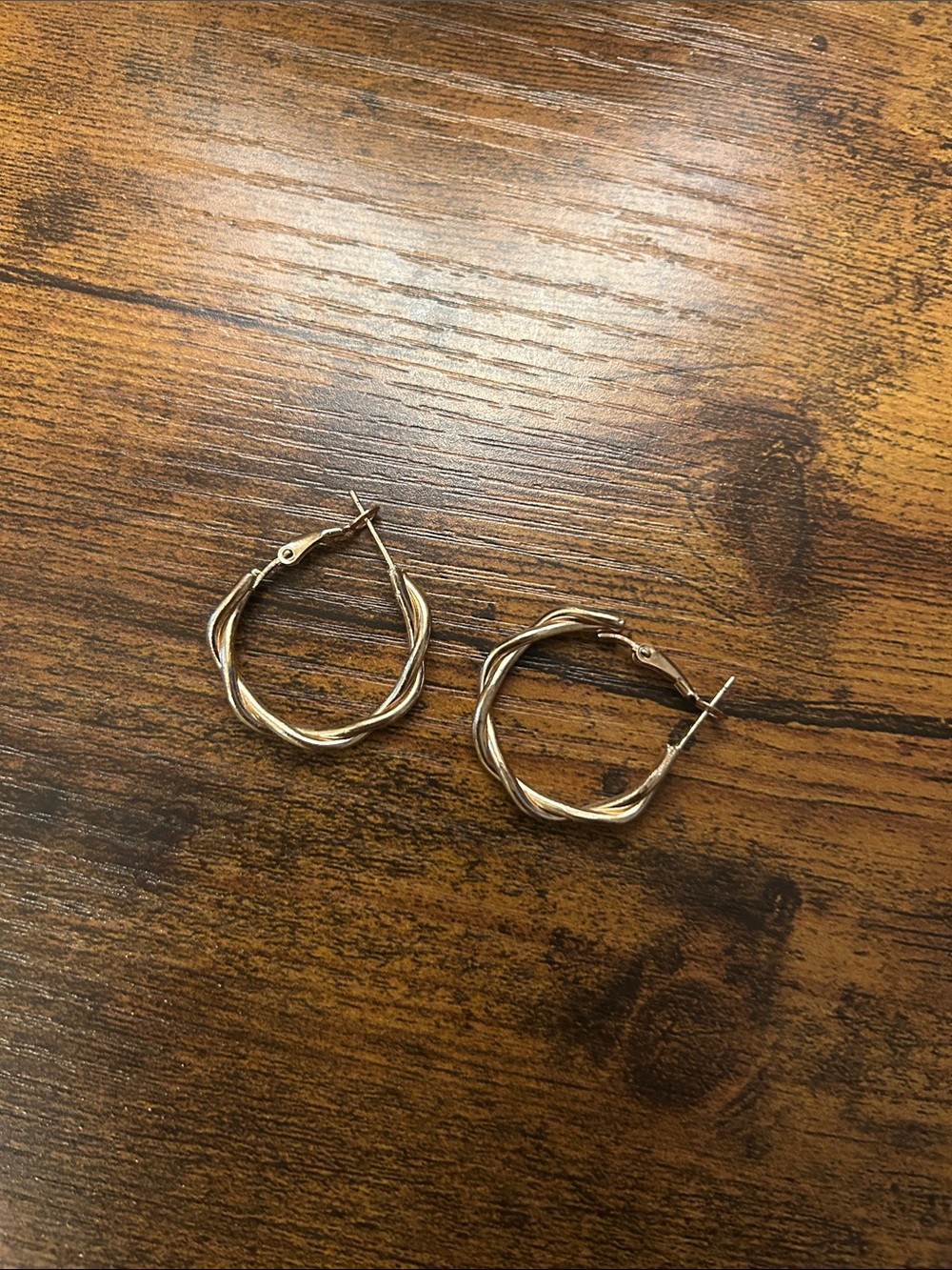 Gold Twisted Hoop Earrings